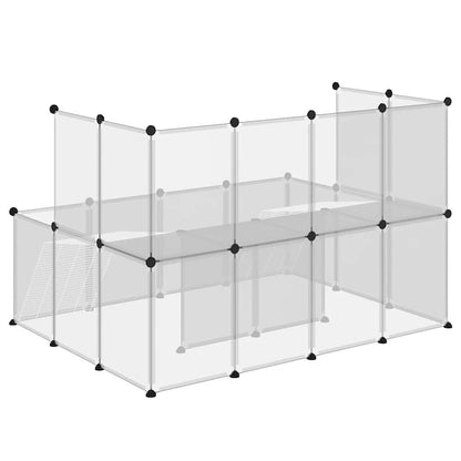vidaXL Small Animal Cage Transparent 143x107x93 cm PP and Steel