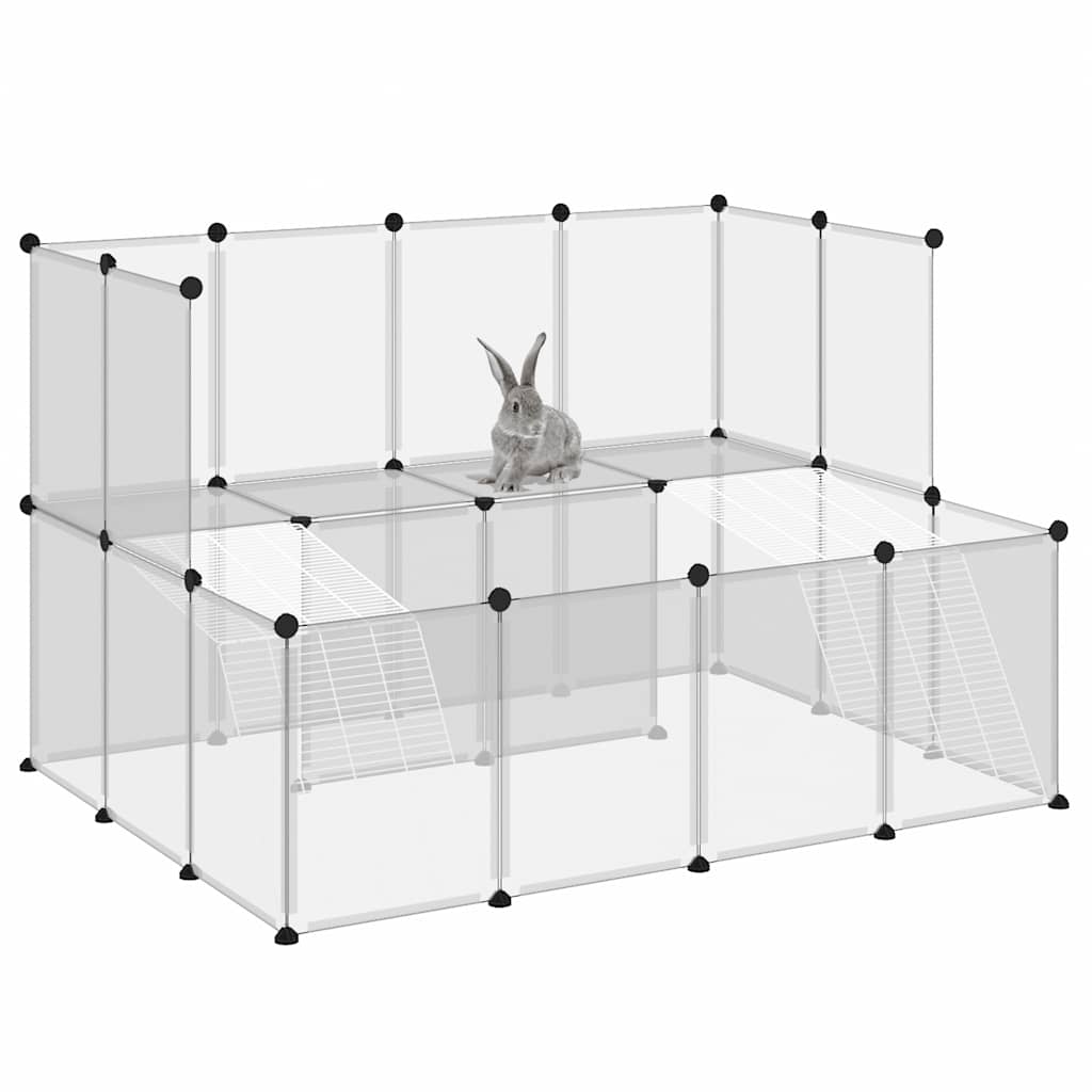 vidaXL Small Animal Cage Transparent 143x107x93 cm PP and Steel