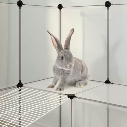 vidaXL Small Animal Cage Transparent 143x107x93 cm PP and Steel