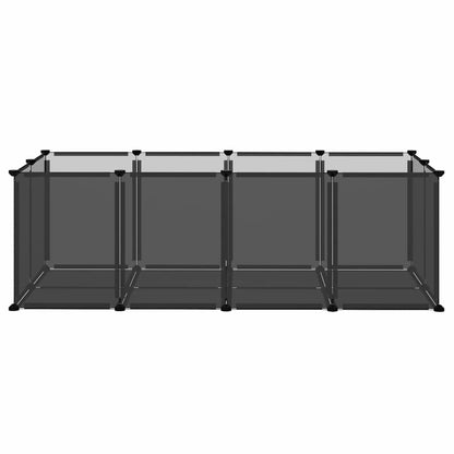 vidaXL Small Animal Cage Black 144x74x46.5 cm PP and Steel