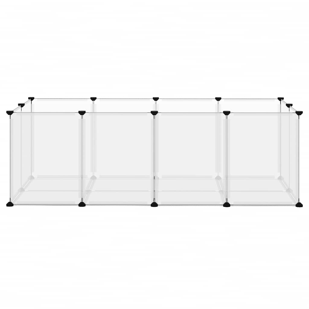 vidaXL Small Animal Cage Transparent 144x74x46.5 cm PP and Steel