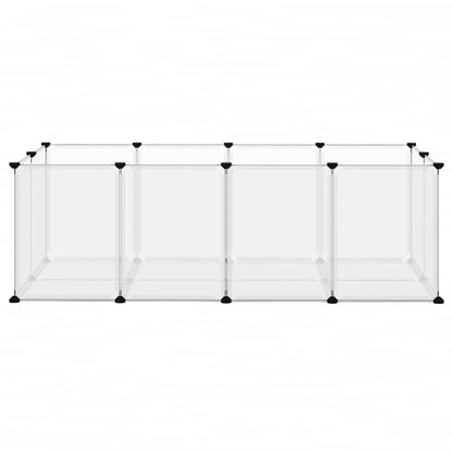 vidaXL Small Animal Cage Transparent 144x74x46.5 cm PP and Steel