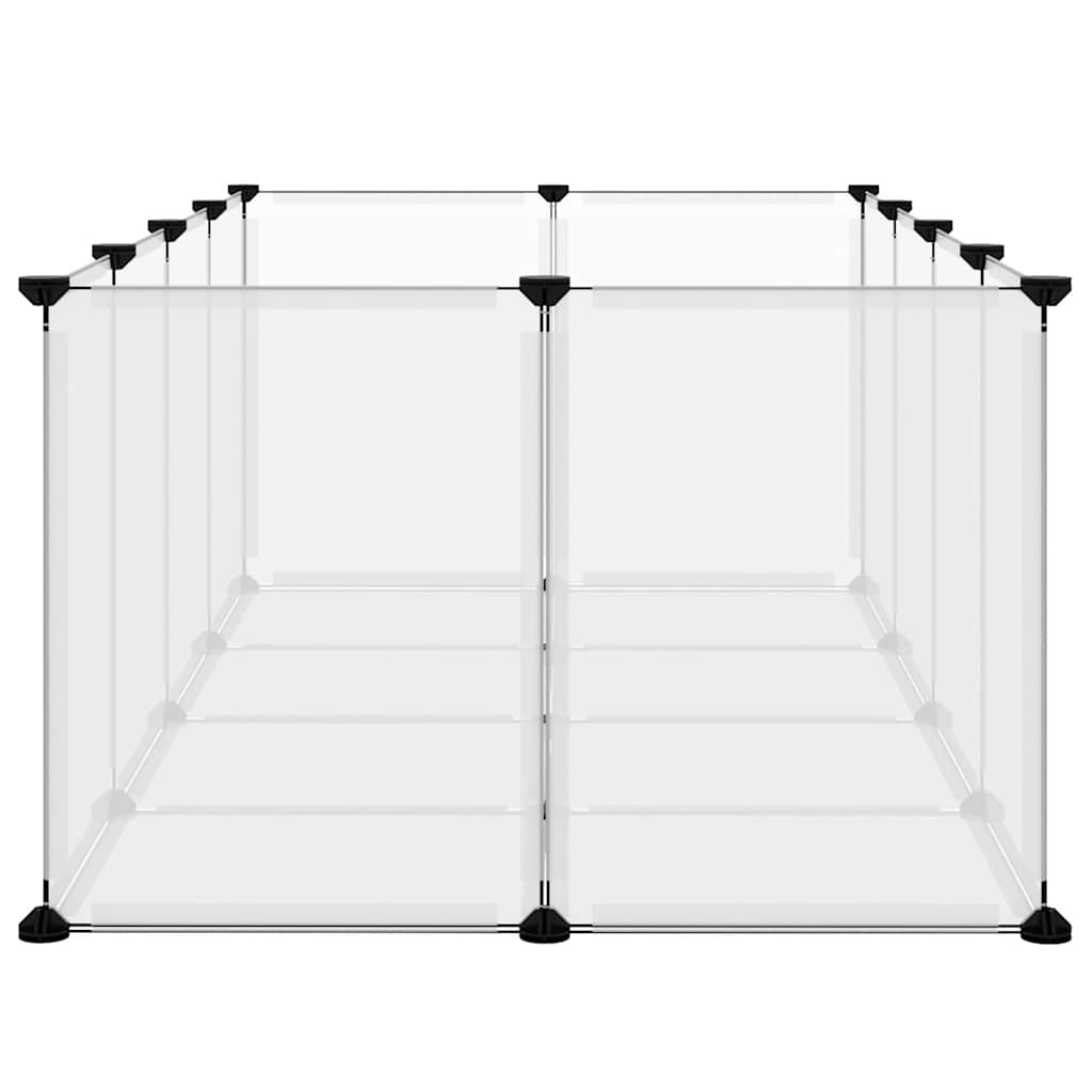 vidaXL Small Animal Cage Transparent 144x74x46.5 cm PP and Steel