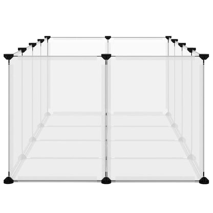 vidaXL Small Animal Cage Transparent 144x74x46.5 cm PP and Steel