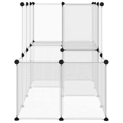 vidaXL Small Animal Cage Transparent 142x74x93 cm PP and Steel