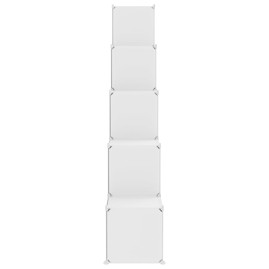 vidaXL Cube Storage Cabinet for Kids with 15 Cubes White PP