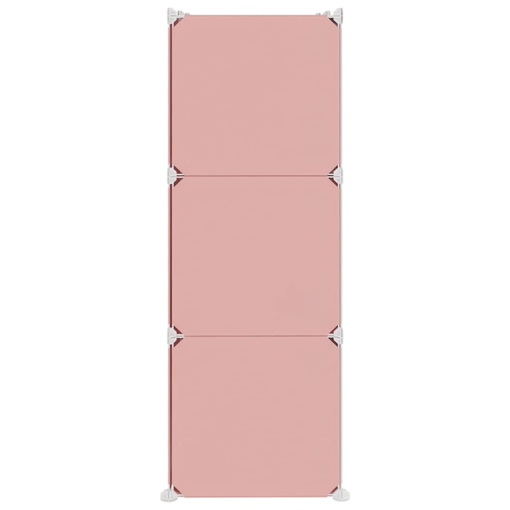 vidaXL Cube Storage Cabinet for Kids with 6 Cubes Pink PP