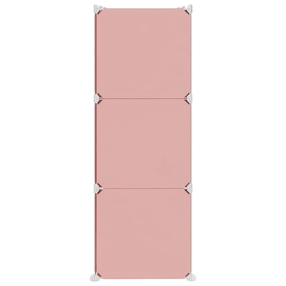 vidaXL Cube Storage Cabinet for Kids with 6 Cubes Pink PP