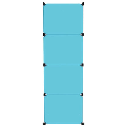 vidaXL Cube Storage Cabinet for Kids with 12 Cubes Blue PP