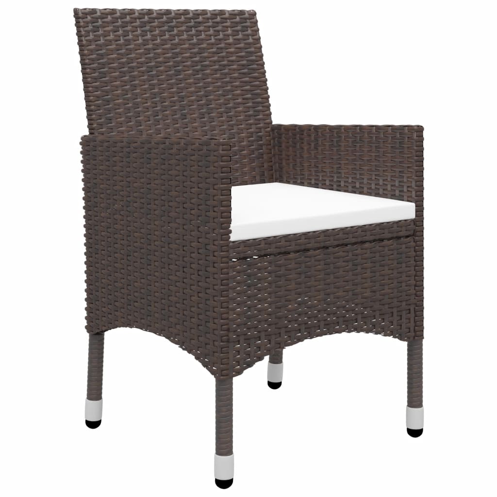 vidaXL Garden Dining Set | Brown, Cream White