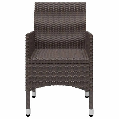vidaXL Garden Dining Set | Brown, Cream White