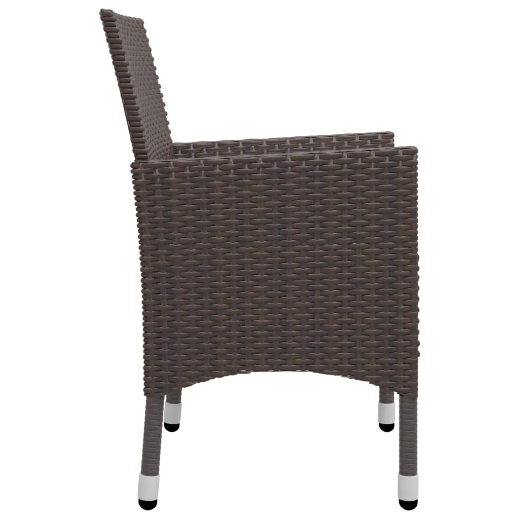 vidaXL Garden Dining Set | Brown, Cream White