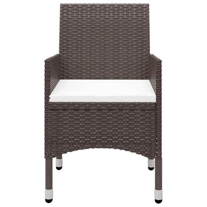 vidaXL Garden Dining Set | Brown, Cream White