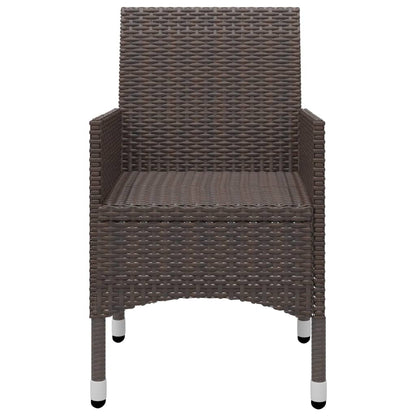 vidaXL Garden Dining Set | Brown, Cream White