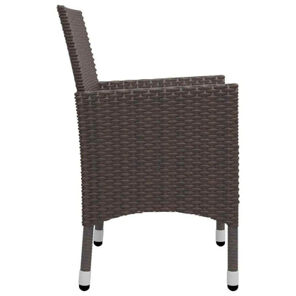 vidaXL Garden Dining Set | Brown, Cream White