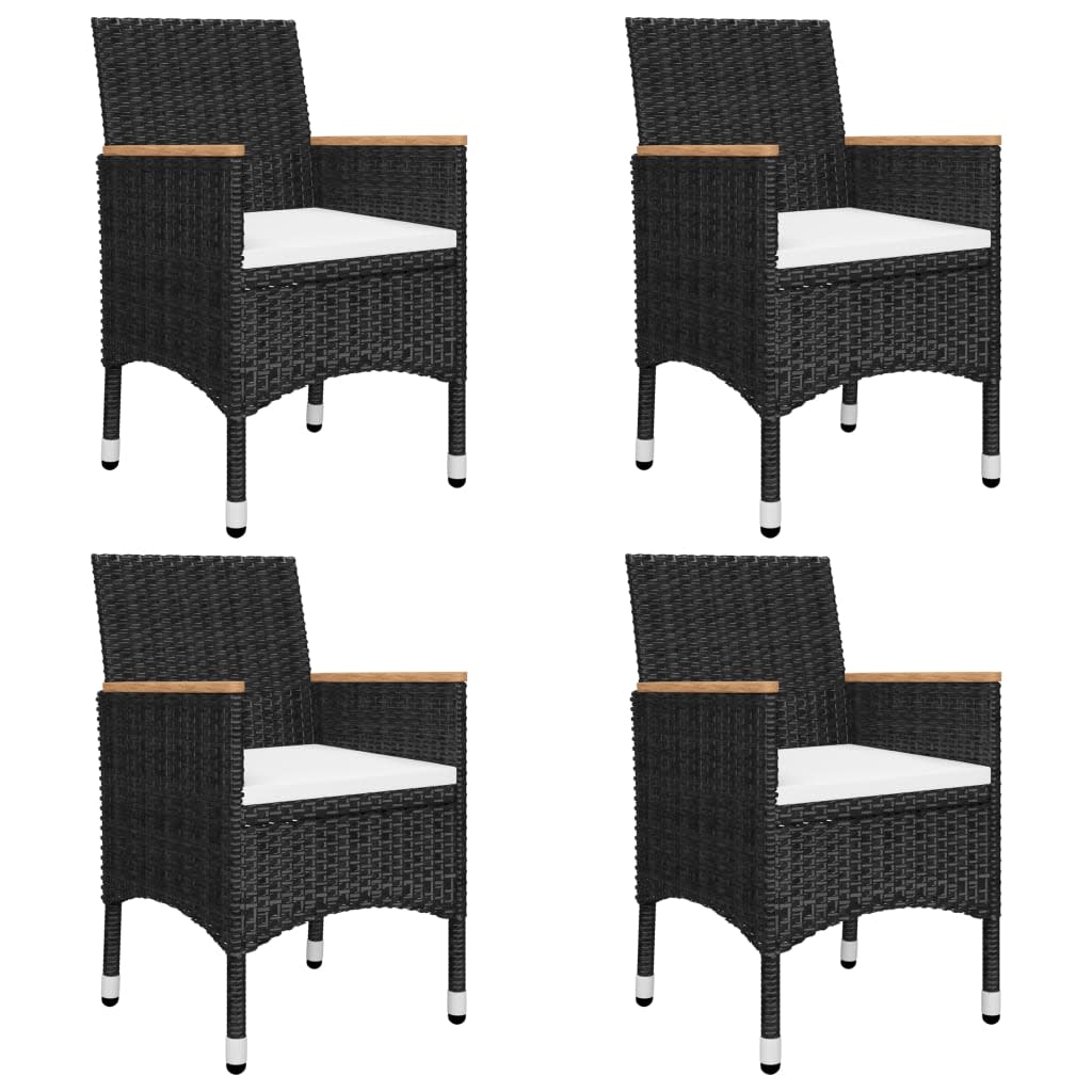 vidaXL Garden Dining Set | Black, Cream White