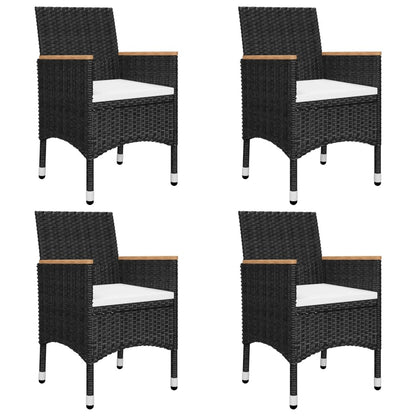 vidaXL Garden Dining Set | Black, Cream White