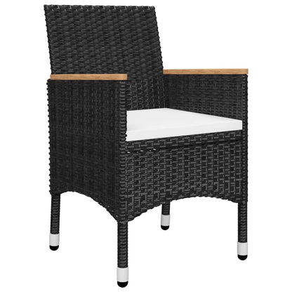 vidaXL Garden Dining Set | Black, Cream White