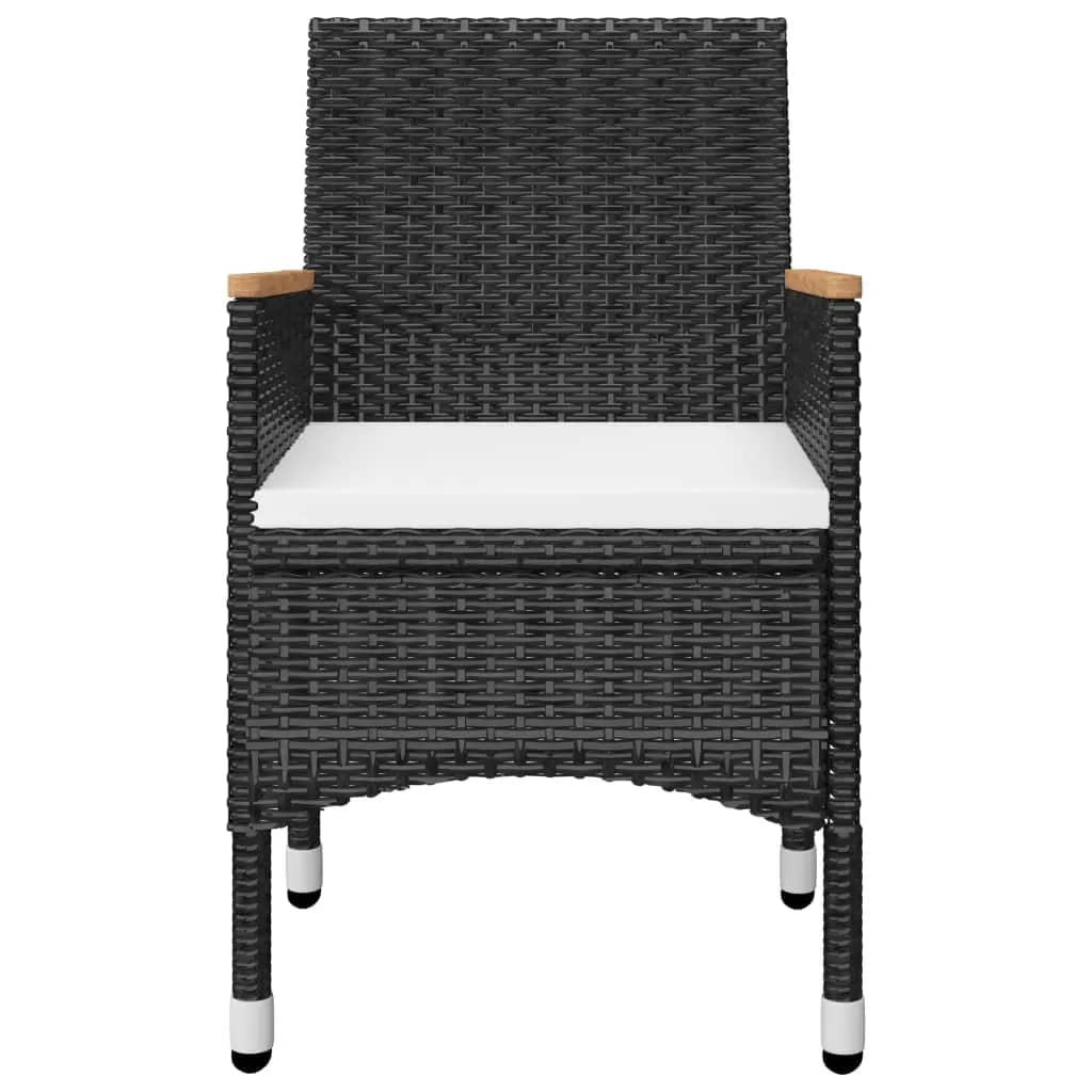 vidaXL Garden Dining Set | Black, Cream White