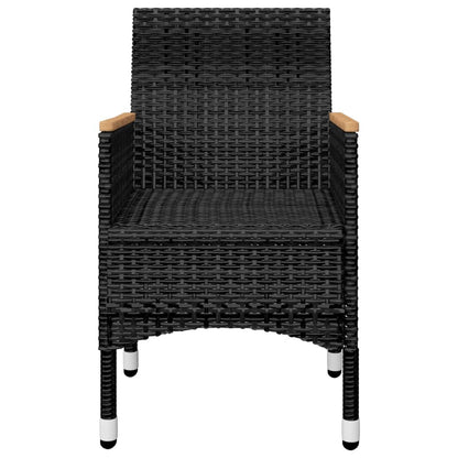 vidaXL Garden Dining Set | Black, Cream White