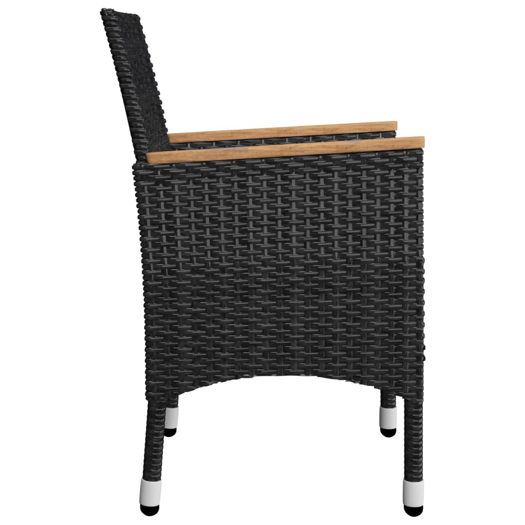 vidaXL Garden Dining Set | Black, Cream White