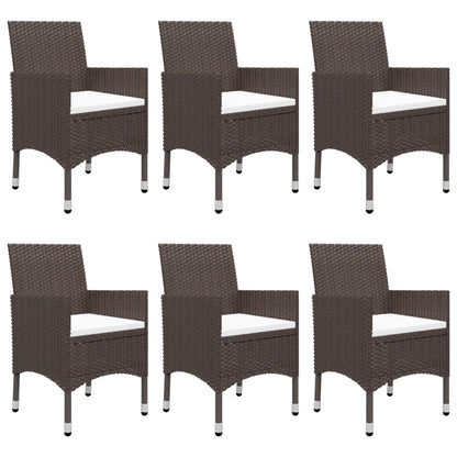 vidaXL Garden Dining Set | Brown and Cream White