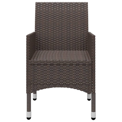 vidaXL Garden Dining Set | Brown and Cream White