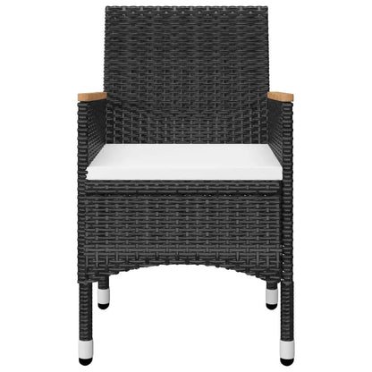 vidaXL Garden Dining Set | Black | Solid acacia wood | 5 Piece