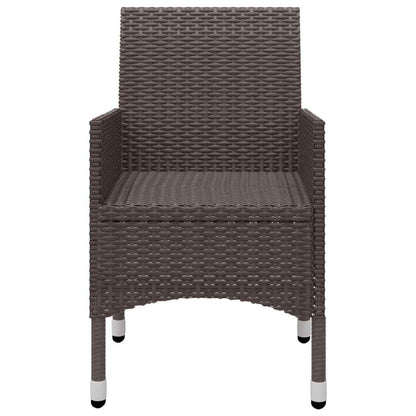 vidaXL Garden Dining Set | Brown and Cream White