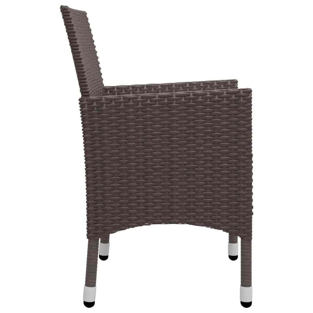 vidaXL Garden Dining Set | Brown and Cream White