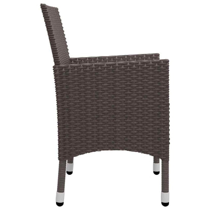 vidaXL Garden Dining Set | Brown and Cream White