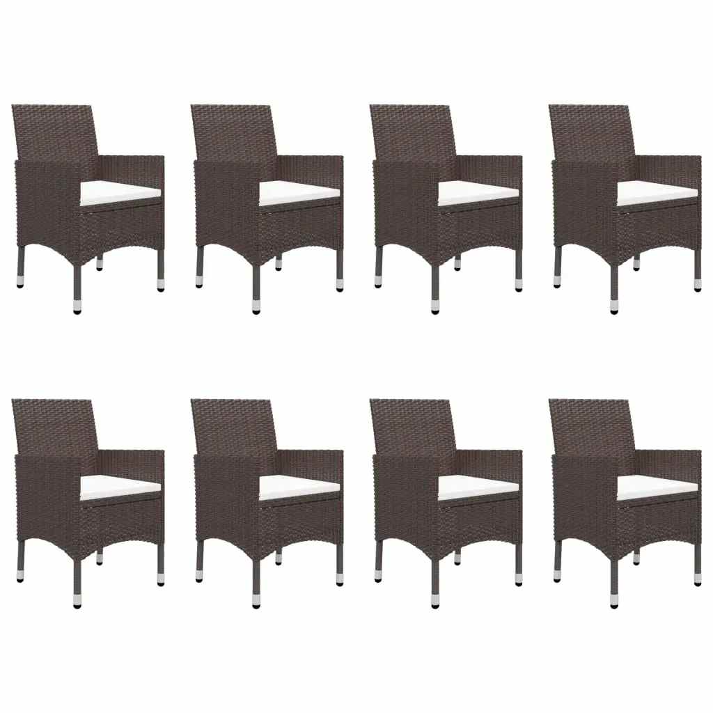 vidaXL Garden Dining Set | Brown | Solid acacia wood | Large | Durable