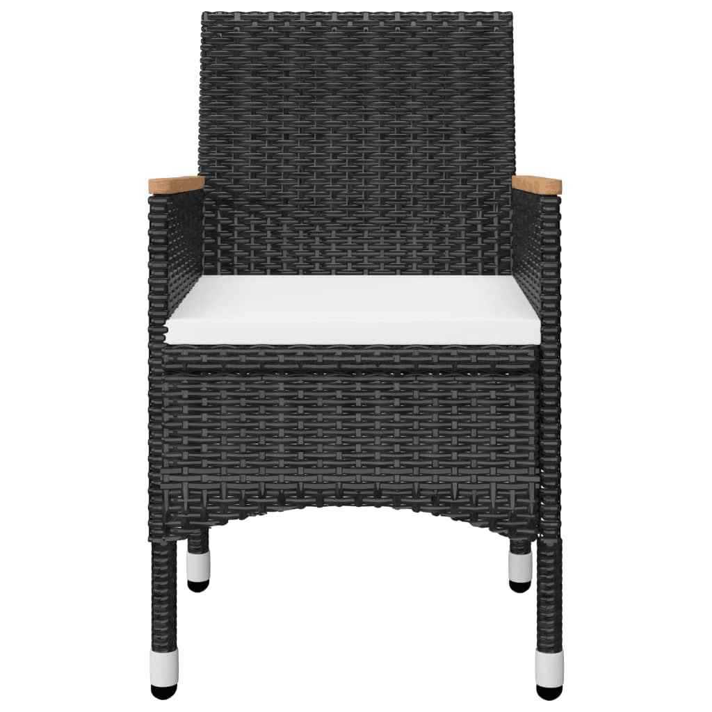 vidaXL Garden Dining Set | Black | Solid acacia wood | Large | Durable