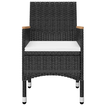 vidaXL Garden Dining Set | Black | Solid acacia wood | Large | Durable