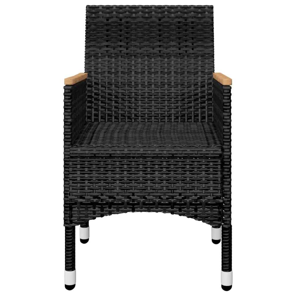 vidaXL Garden Dining Set | Black | Solid acacia wood | Large | Durable
