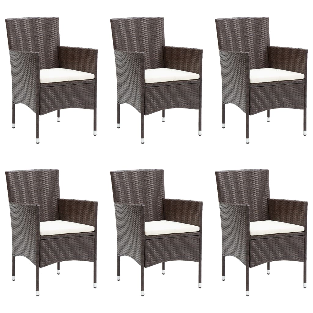 vidaXL Garden Dining Set | Brown, Cream White