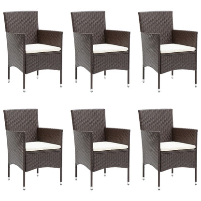 vidaXL Garden Dining Set | Brown, Cream White