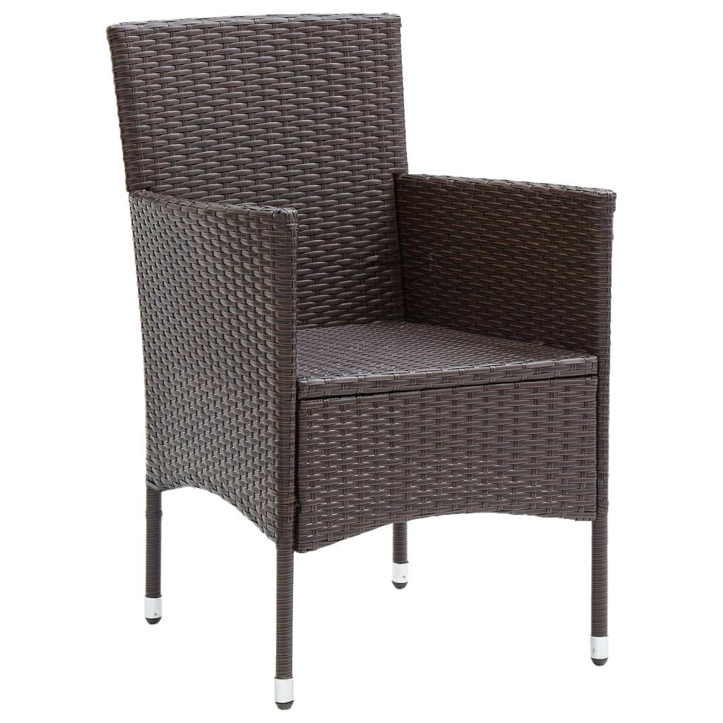 vidaXL Garden Dining Set | Brown, Cream White