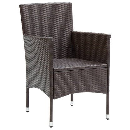 vidaXL Garden Dining Set | Brown, Cream White