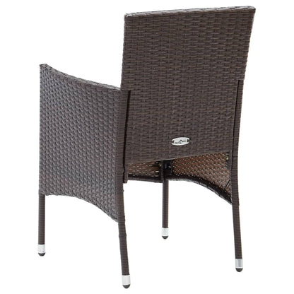 vidaXL Garden Dining Set | Brown, Cream White