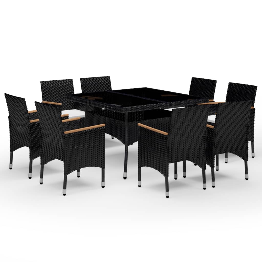 vidaXL Garden Dining Set | Black