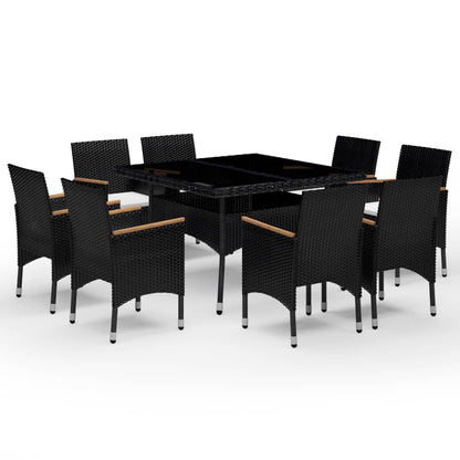 vidaXL Garden Dining Set | Black