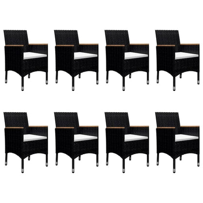 vidaXL Garden Dining Set | Black
