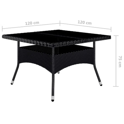 vidaXL Garden Dining Set | Black