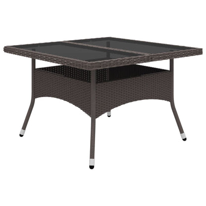 vidaXL Garden Dining Set | Brown with cream cushions