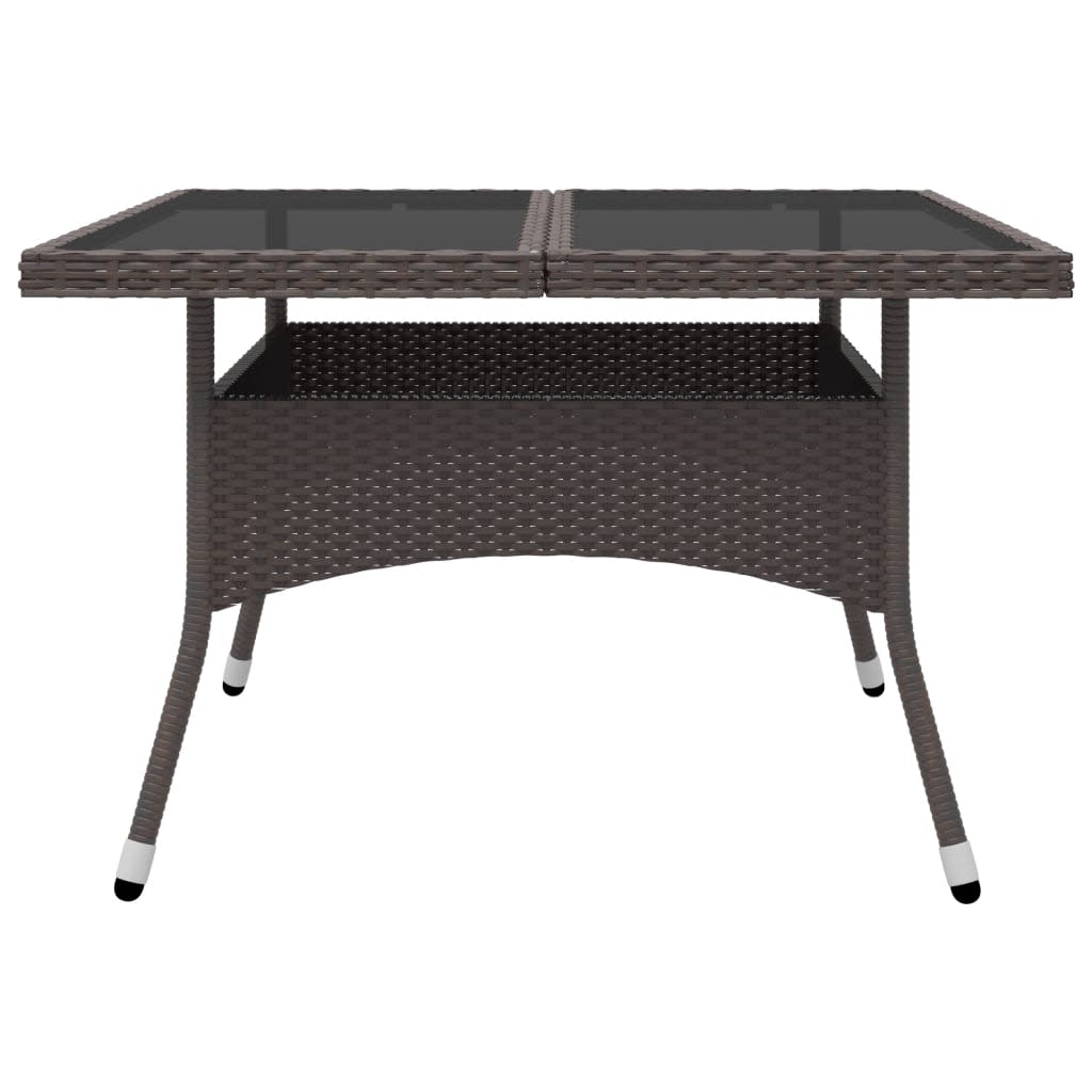 vidaXL Garden Dining Set | Brown with cream cushions
