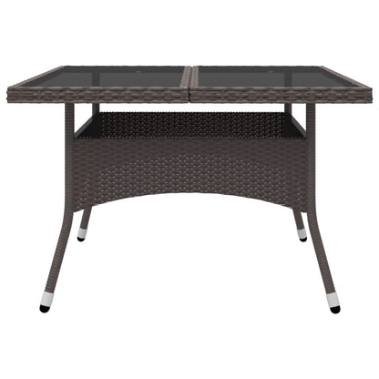 vidaXL Garden Dining Set | Brown with cream cushions