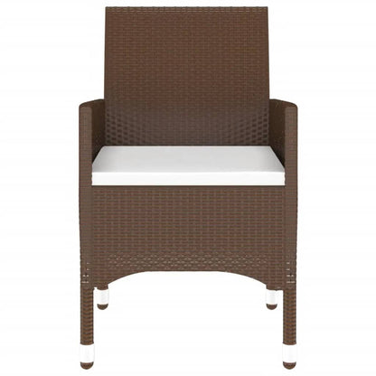 vidaXL Garden Bistro Set | Brown,Cream White