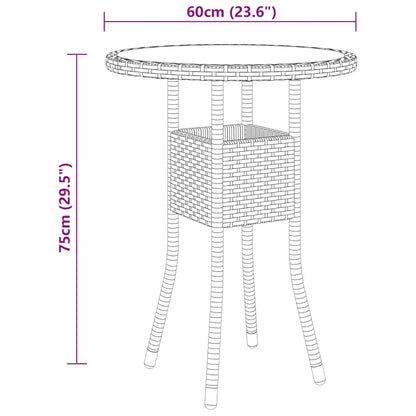 vidaXL Garden Bistro Set | Brown,Cream White