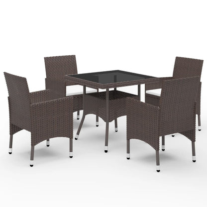 vidaXL Garden Dining Set | Brown, Cream White